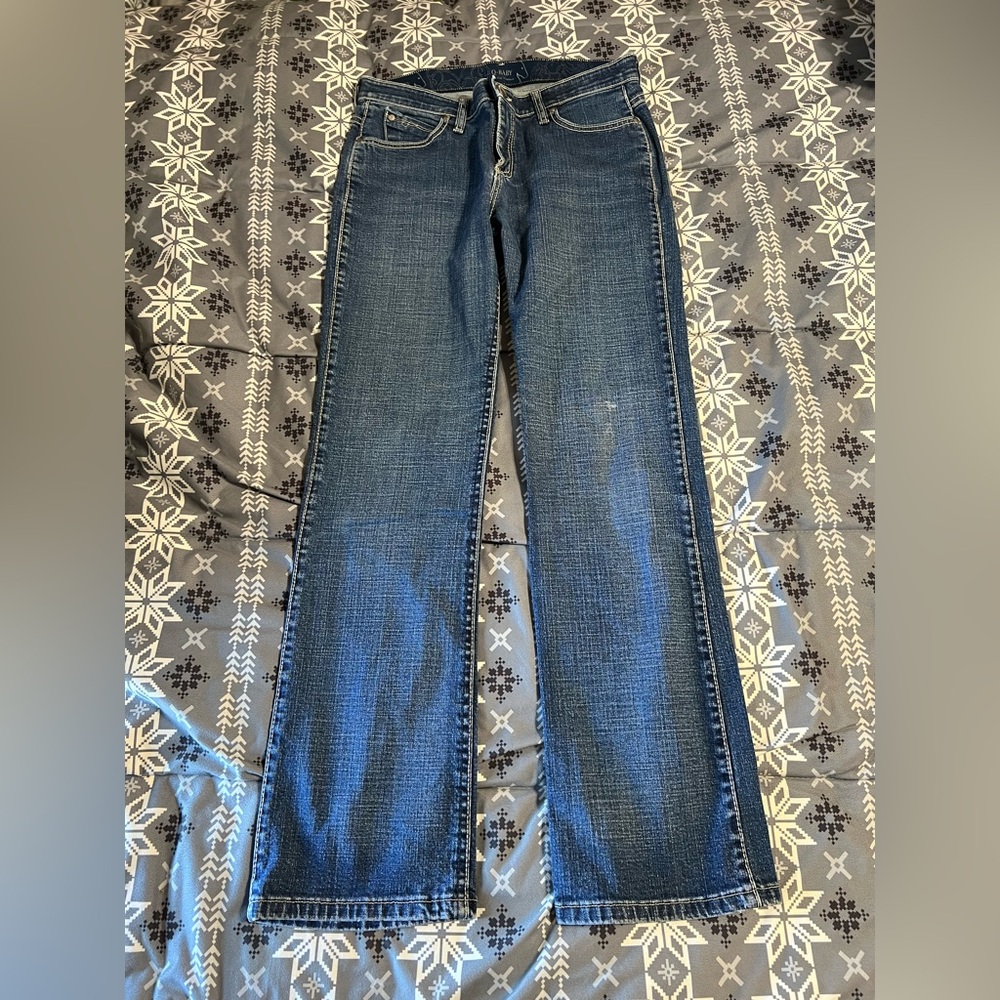 Wrangler QBABY Women's Boot Cut Jeans in Deep Blue